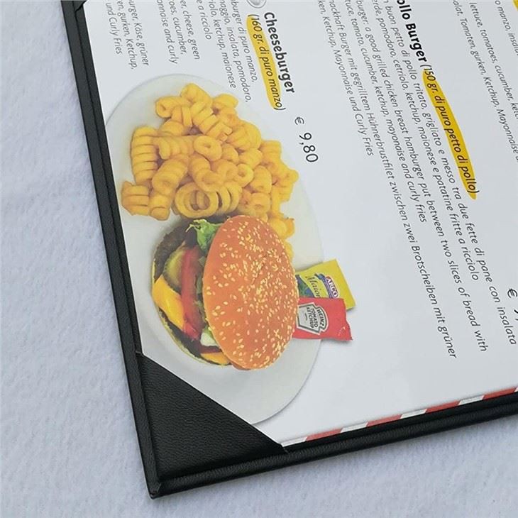 PU Leather Menu Cover Holder