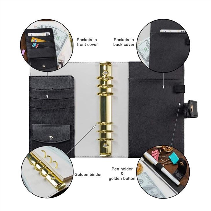 Leather Cash Binder Planner